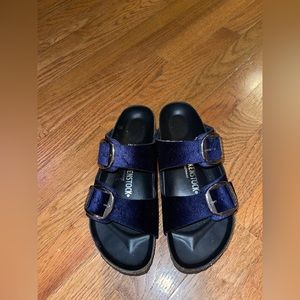 Birkenstocks - Arizona Big Buckle - Navy Velvet